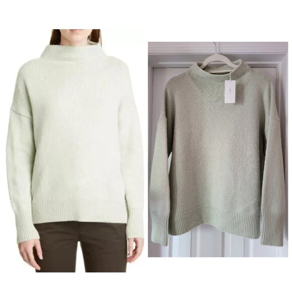 Vince Marbled Funnel Neck Wool Blend Sweater, Size L, NWT - Picture 1 of 16